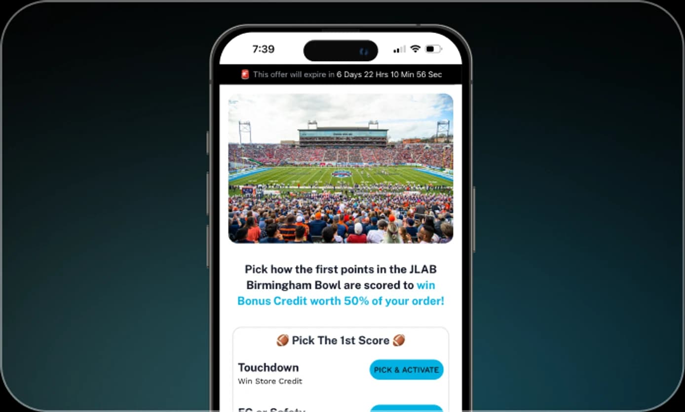 Fan Bonuses mobile interface